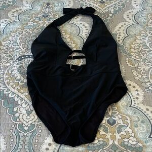 Adore Me Black Halter Swimsuit
